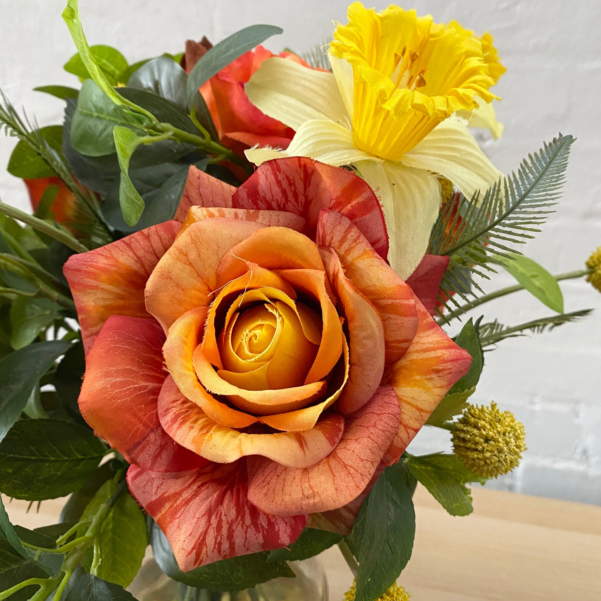 Artificial Floral Arrangement (Ex Rental) Oranges and Yellows #3