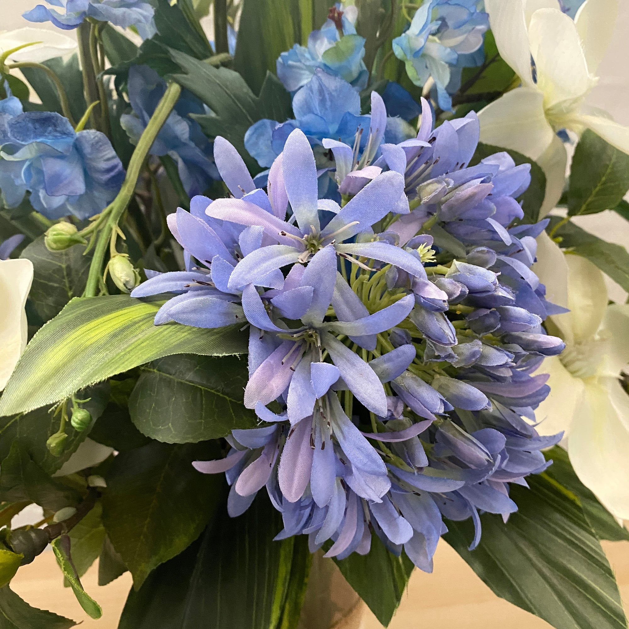 Artificial Floral Arrangement (Ex Rental) Blues and Whites