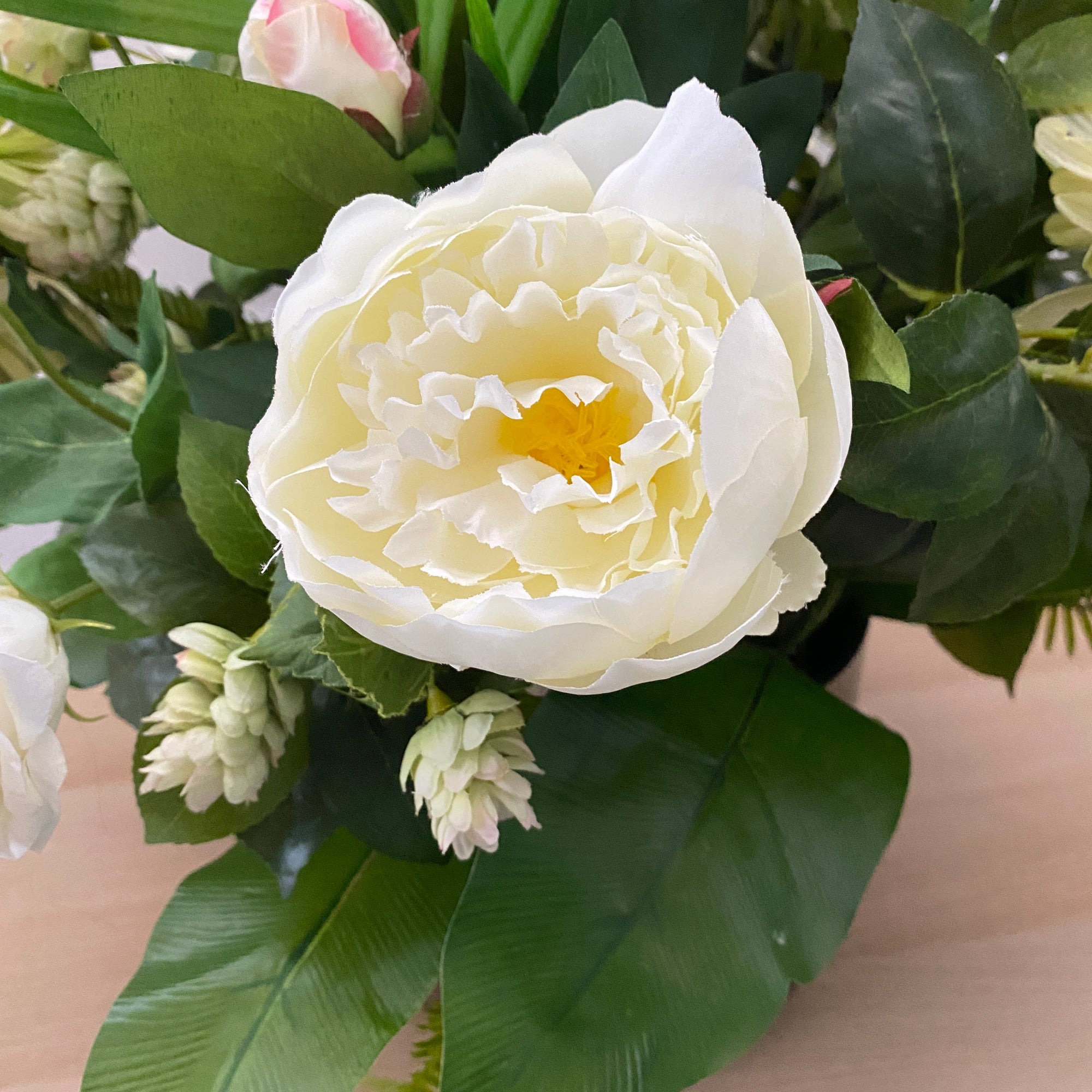 Artificial Floral Arrangement (Ex Rental) Whites Ceramic