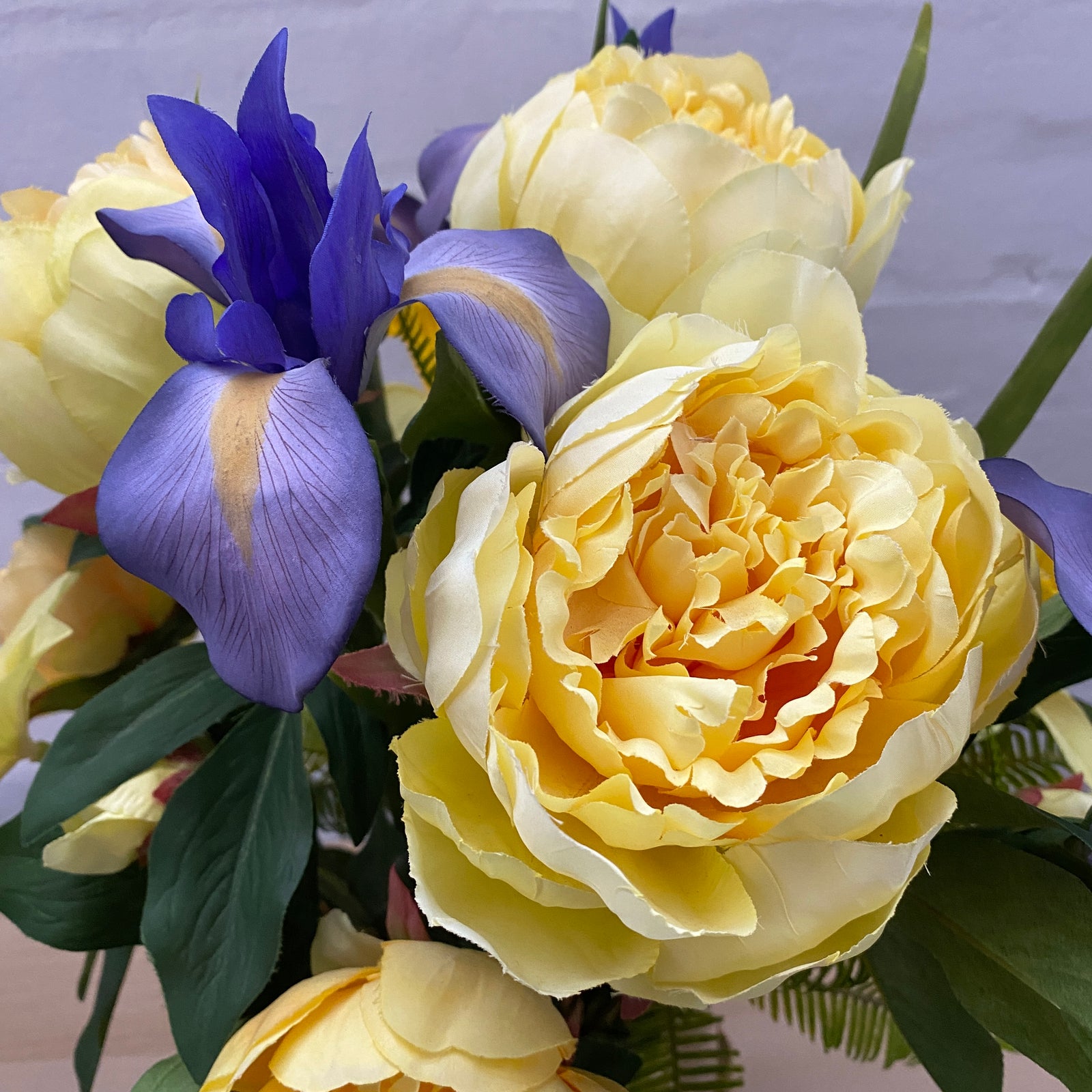 Artificial Floral Arrangement (Ex Rental) Yellows and Purples