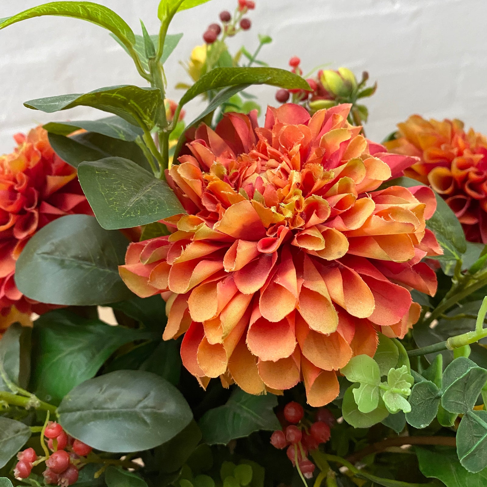 Artificial Floral Arrangement (Ex Rental) Reds and Yellows  #2