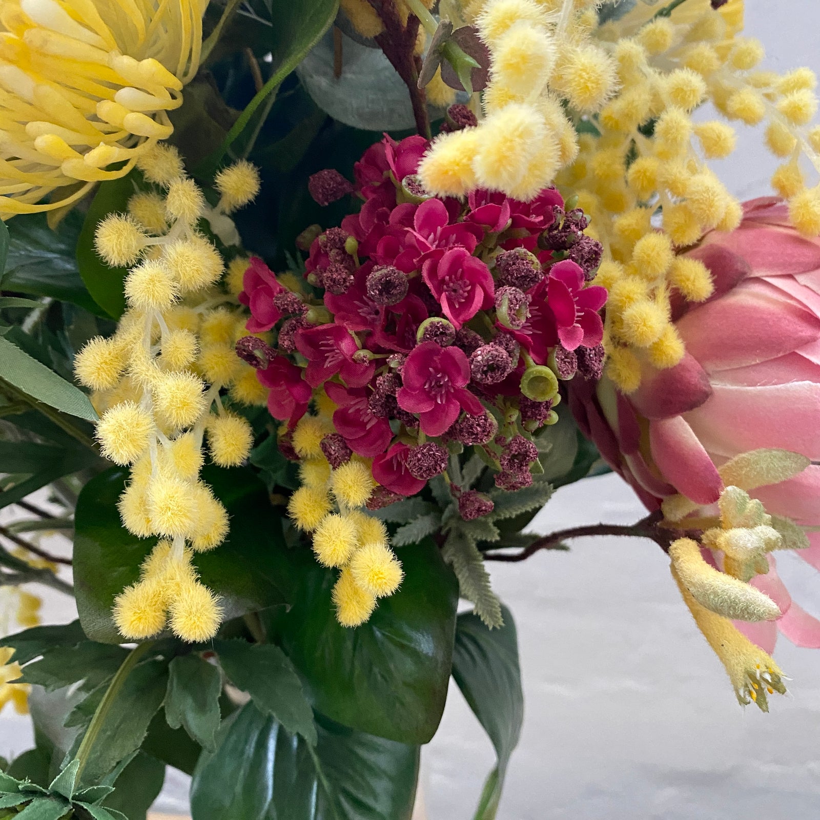 Artificial Floral Arrangement (Ex Rental) - Yellows and Purples #2