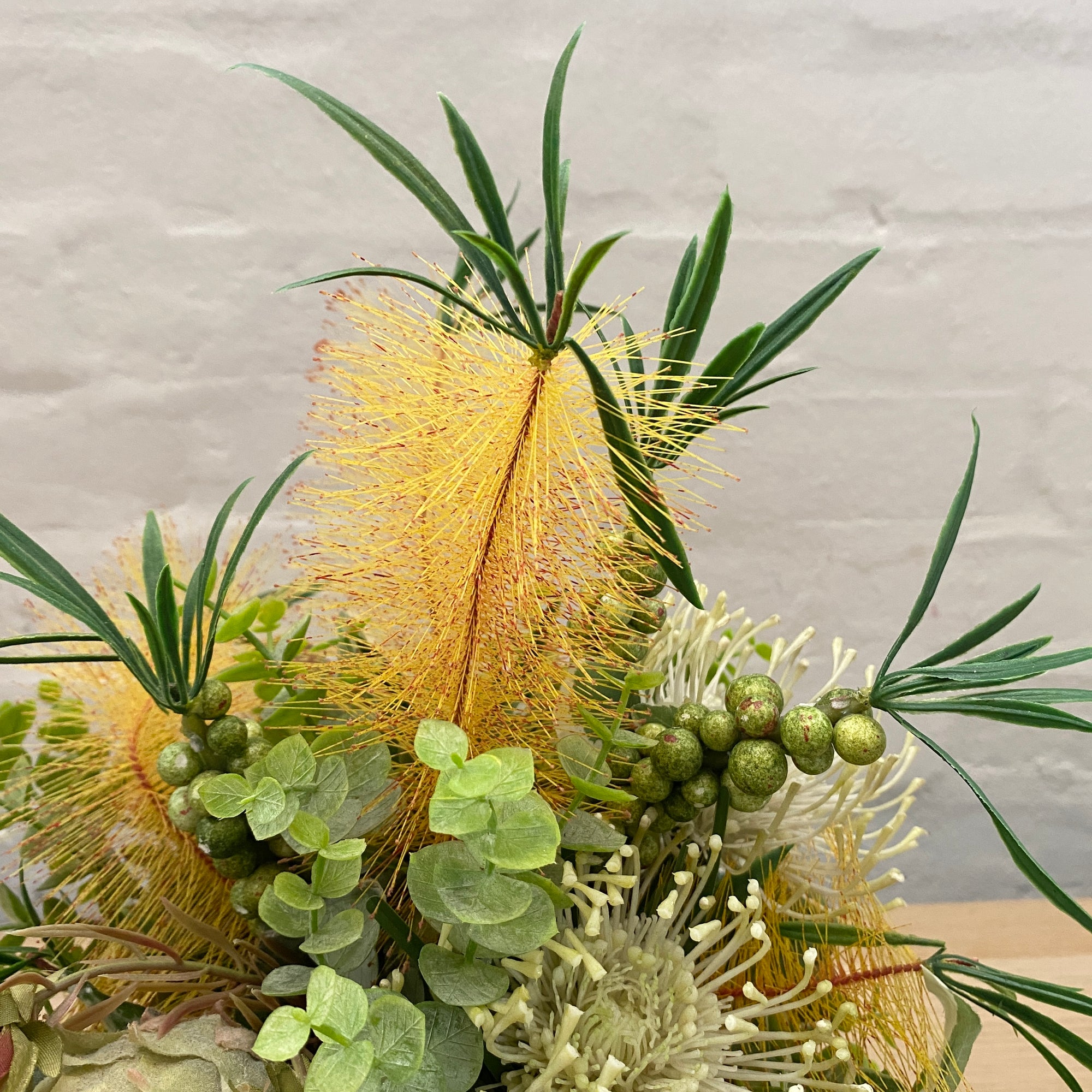 Artificial Floral Arrangement (Ex Rental) Yellows and Greens