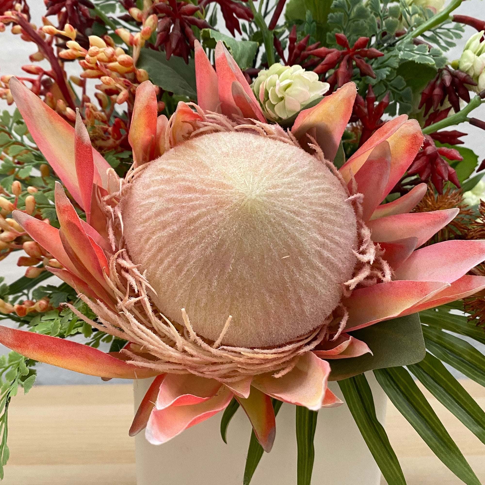 Artificial Floral Arrangement (Ex Rental) Reds and Pinks Ceramic