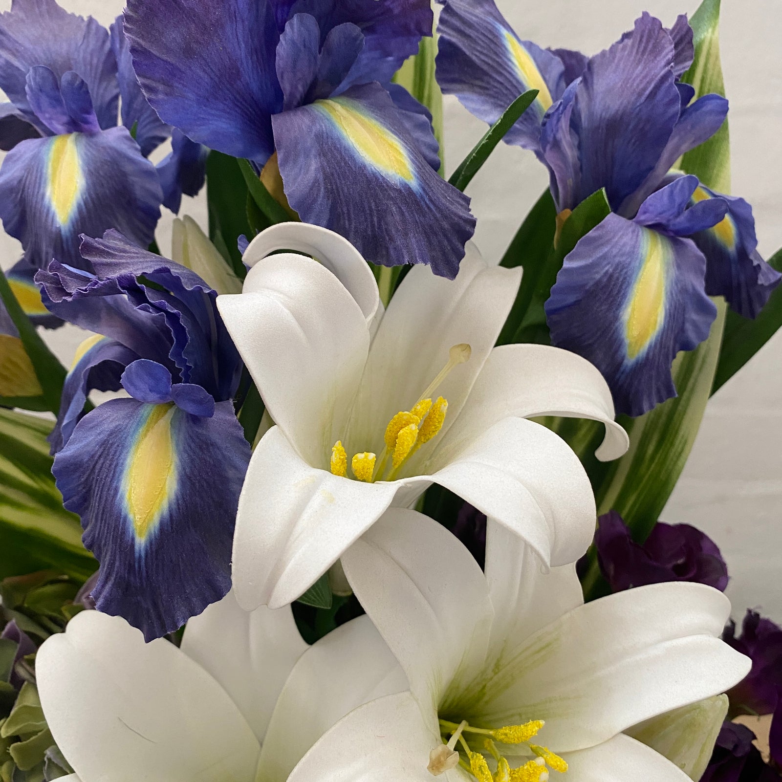 Artificial Floral Arrangement (Ex Rental) Purples and Whites #2