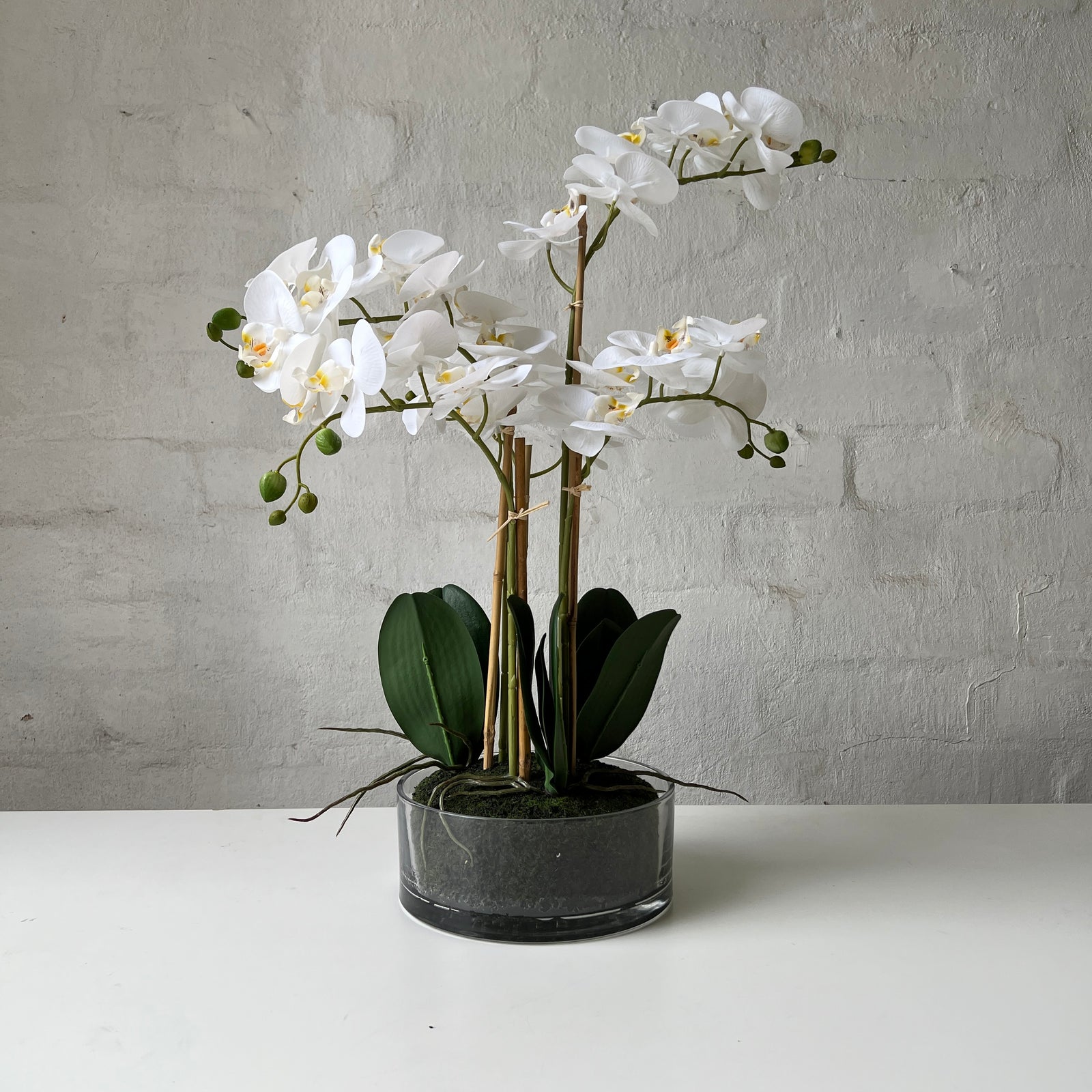 Artificial Orchid | Glass Bowl
