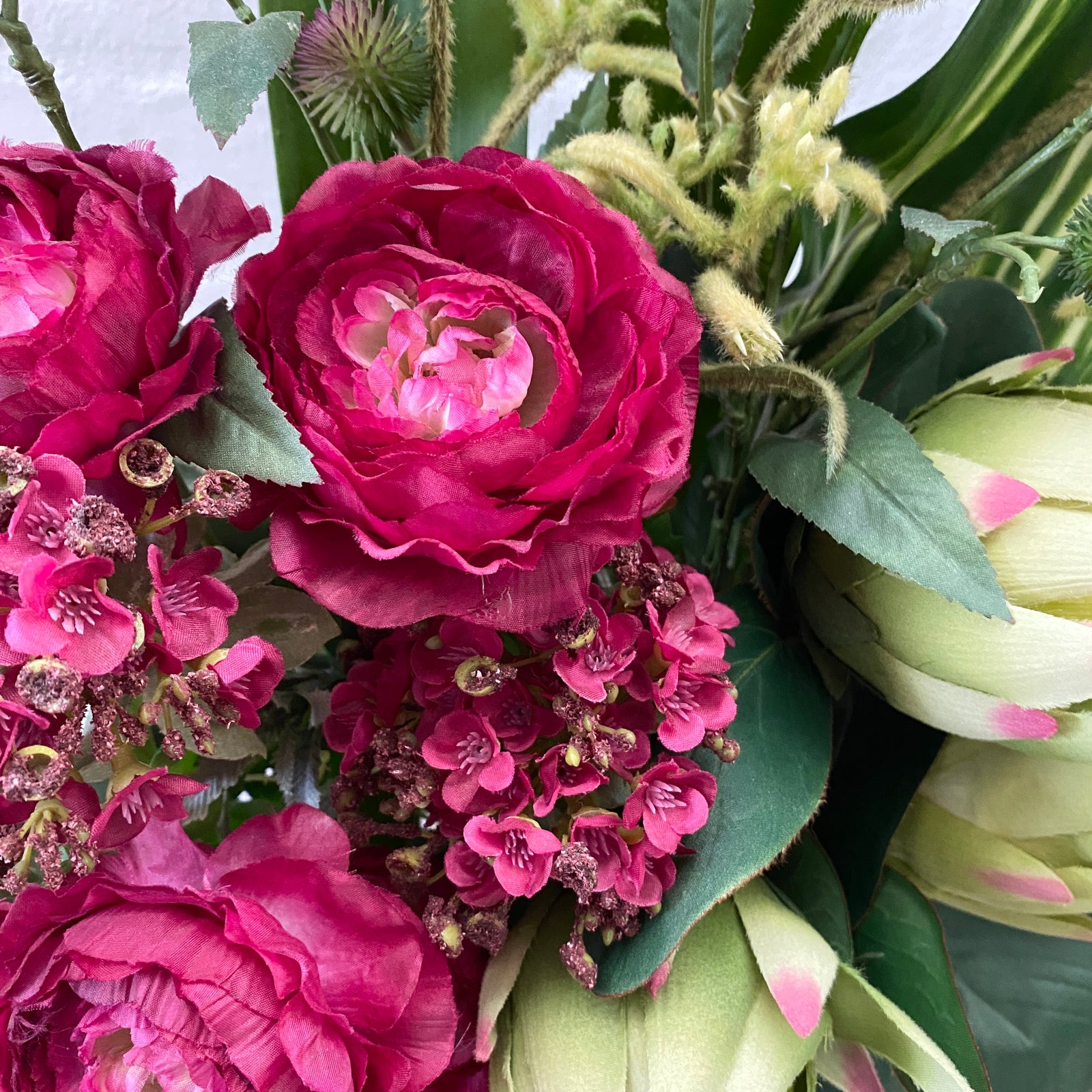 Artificial Floral Arrangement (Ex Rental) Pinks and Greens