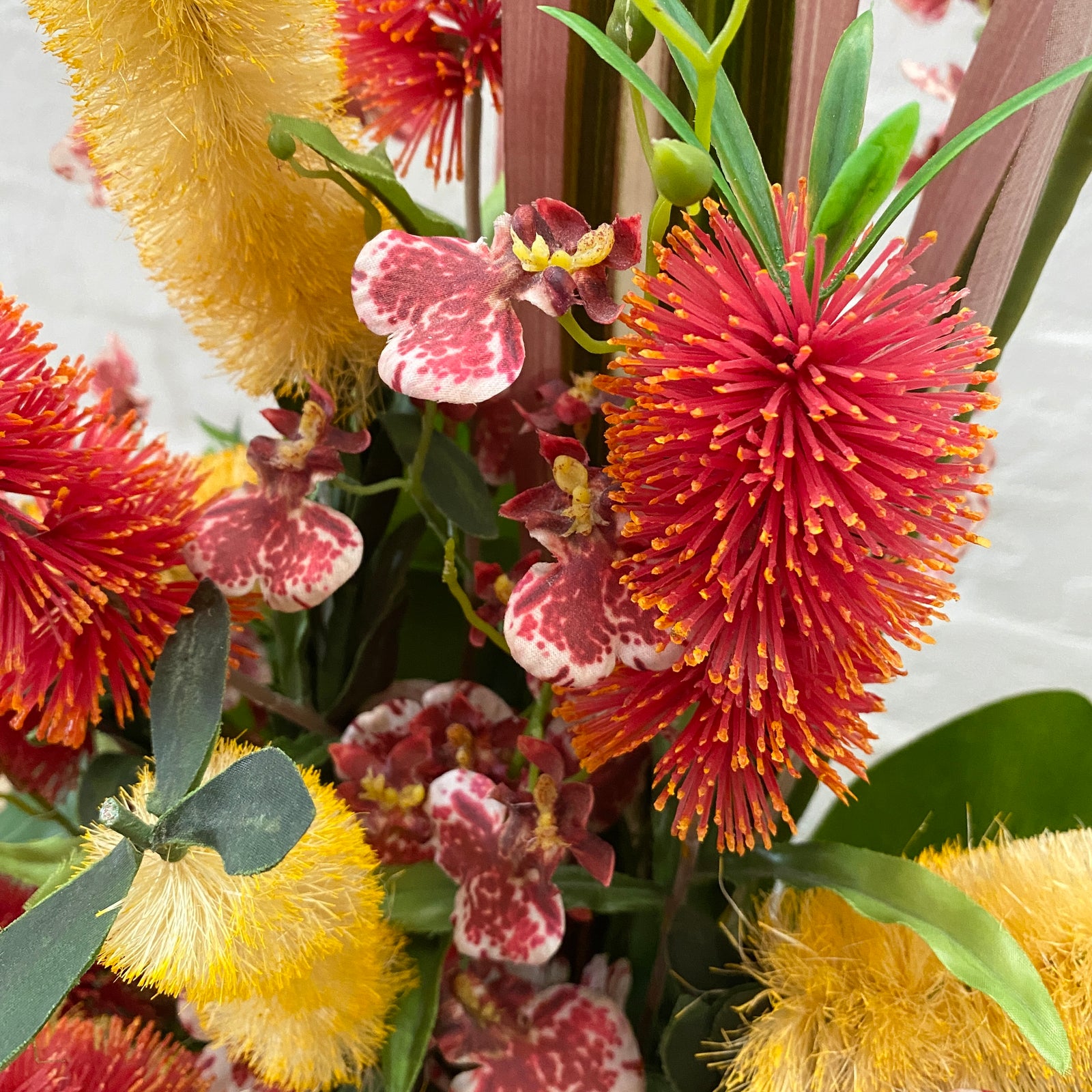 Artificial Floral Arrangement (Ex Rental) Reds and Yellows Ceramic #3