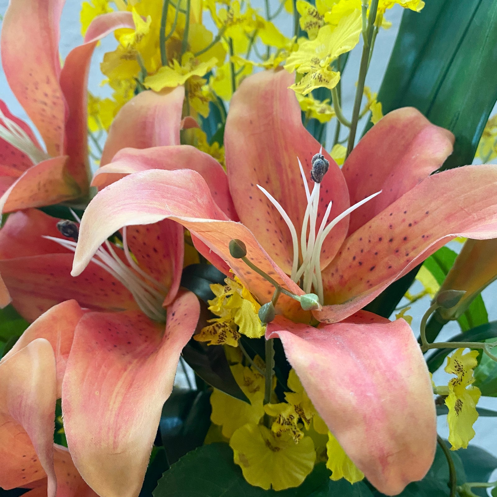 Artificial Floral Arrangement (Ex Rental) Oranges and Yellows