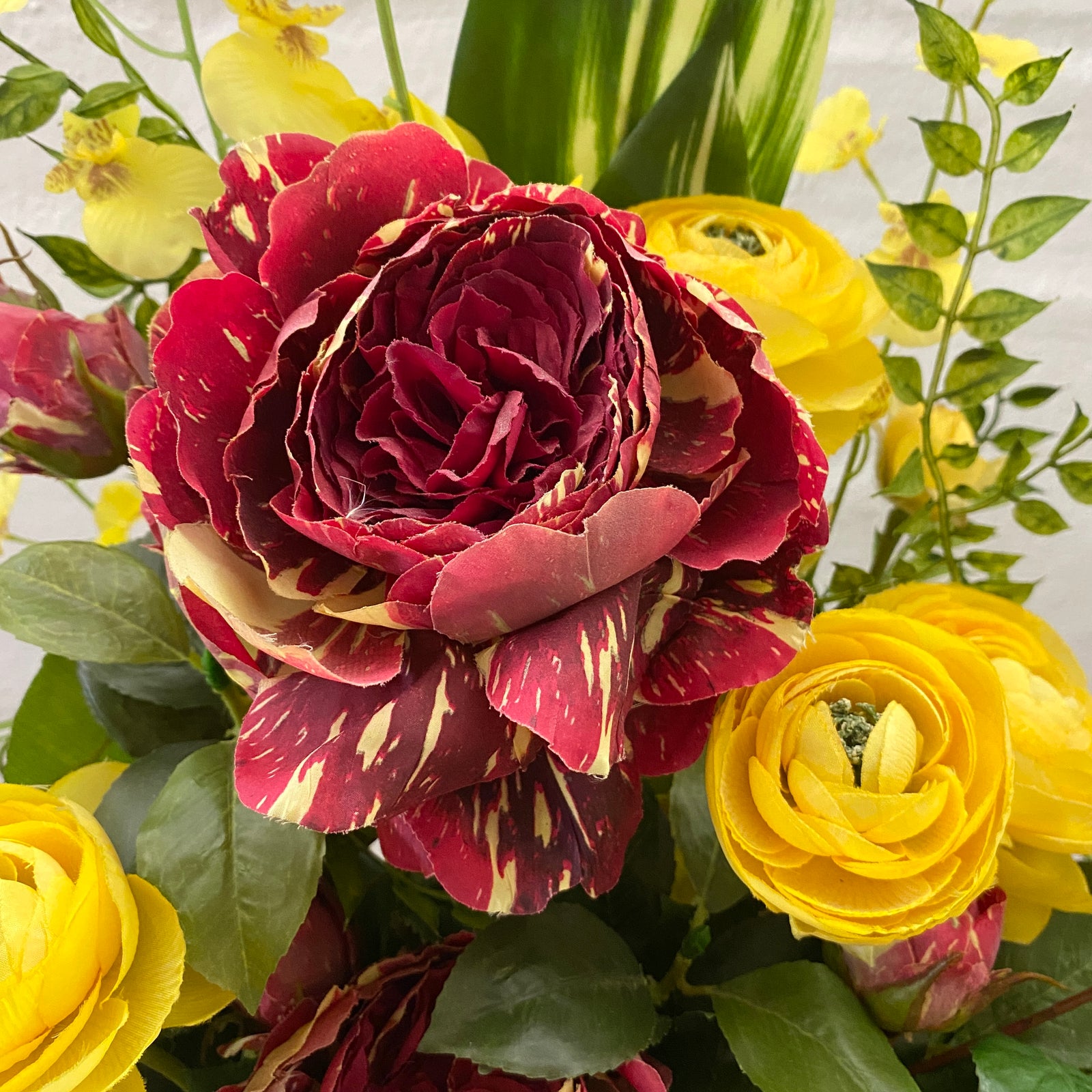 Artificial Floral Arrangement (Ex Rental) Reds and Yellows Ceramic #4