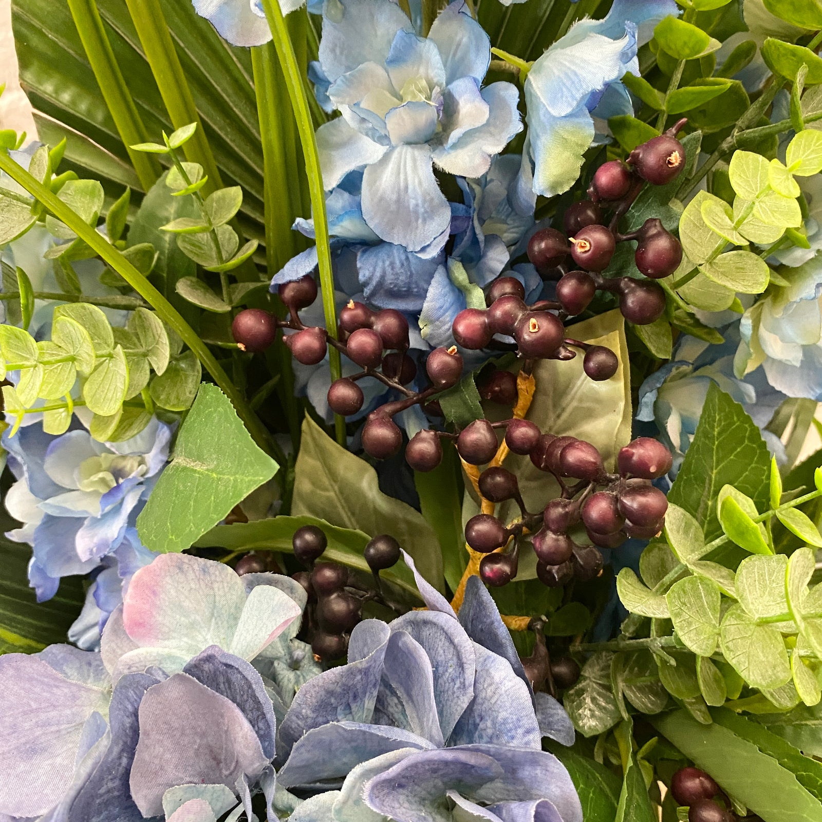 Artificial Floral Arrangement (Ex Rental) Blues Ceramic #2