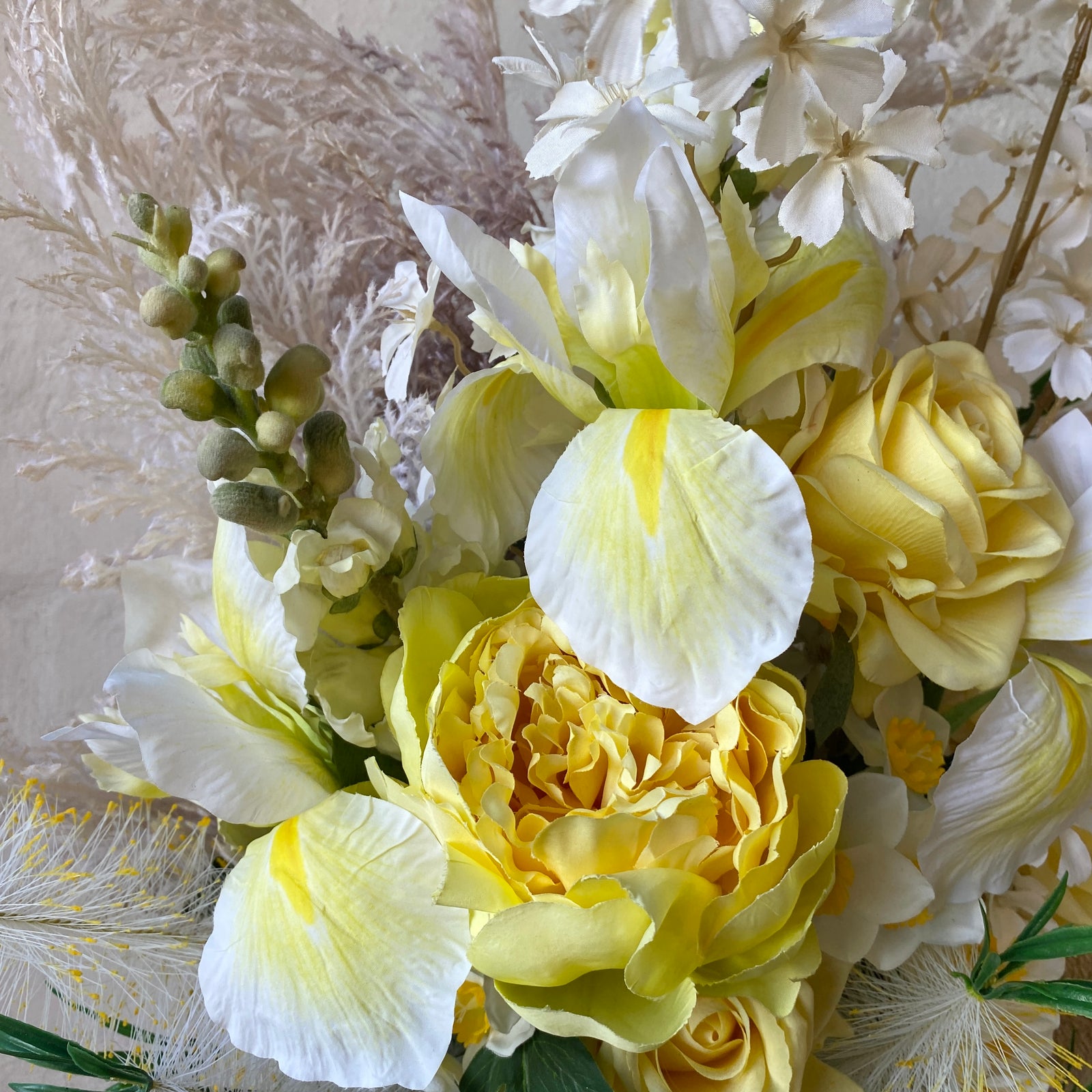 Artificial Floral Arrangement (Ex Rental) - Yellows and Whites Bunch
