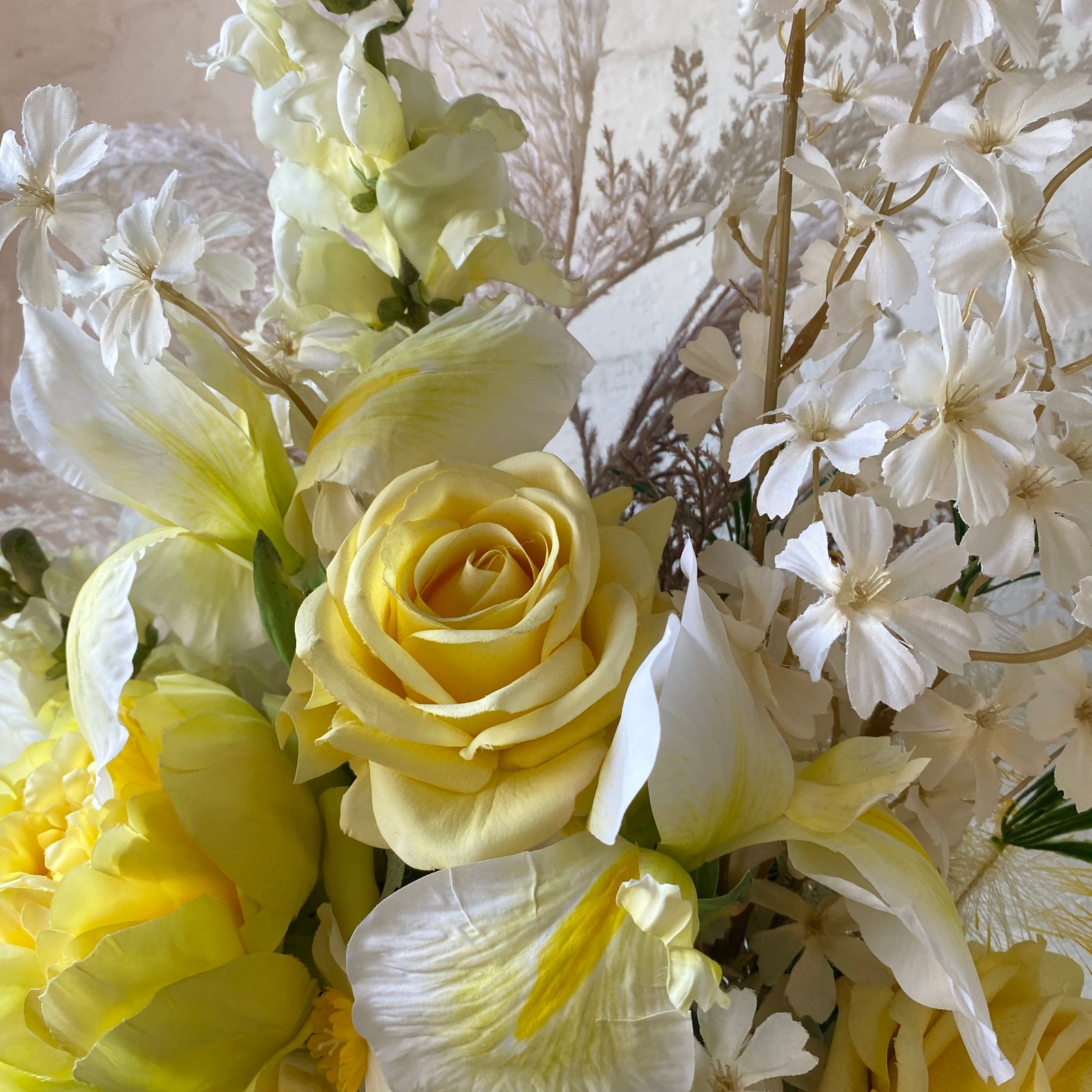 Artificial Floral Arrangement (Ex Rental) - Yellows and Whites Bunch