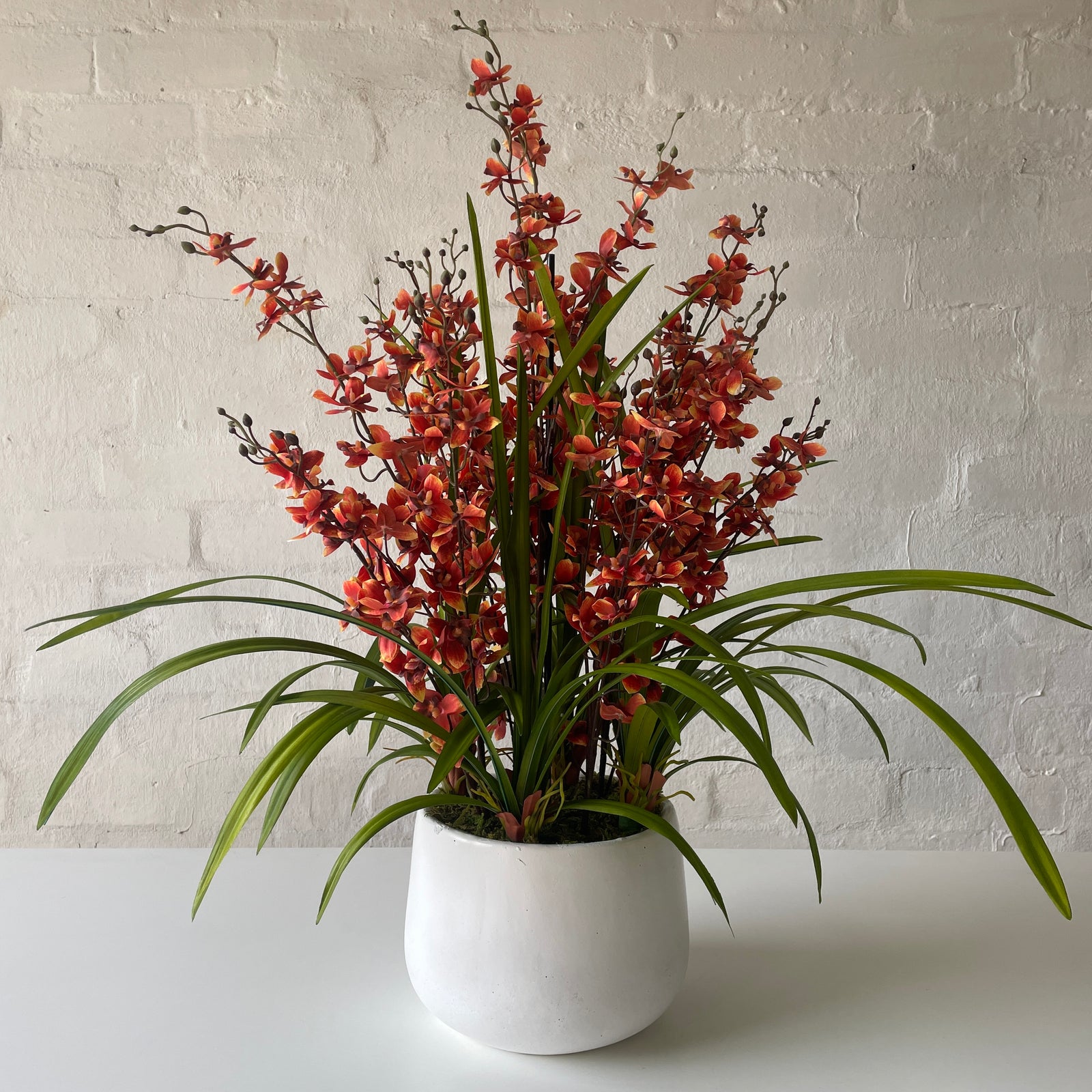 Artificial Dancing Orchid | Dark Orange