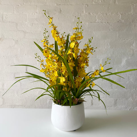 Artificial Dancing Orchid | Yellow