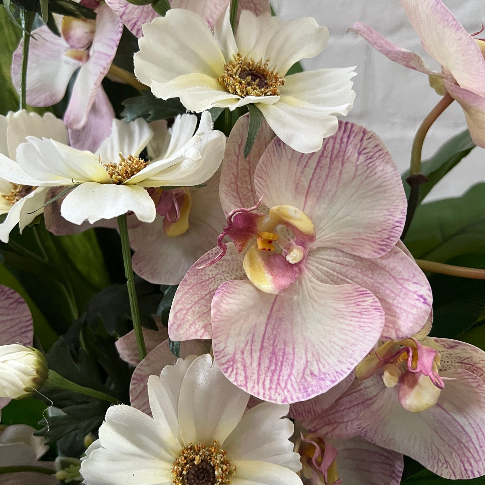 Artificial Floral Arrangement (Ex Rental) Pinks and Whites Ceramic #2