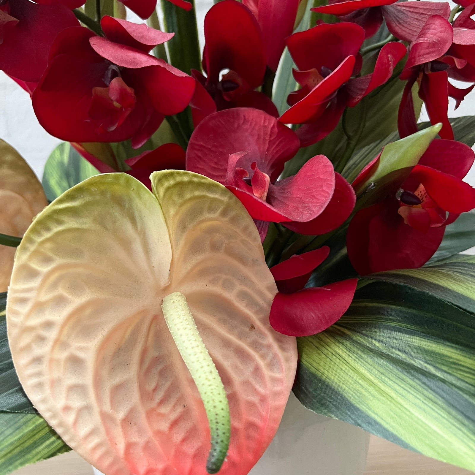Artificial Floral Arrangement (Ex Rental) Reds Ceramic #2