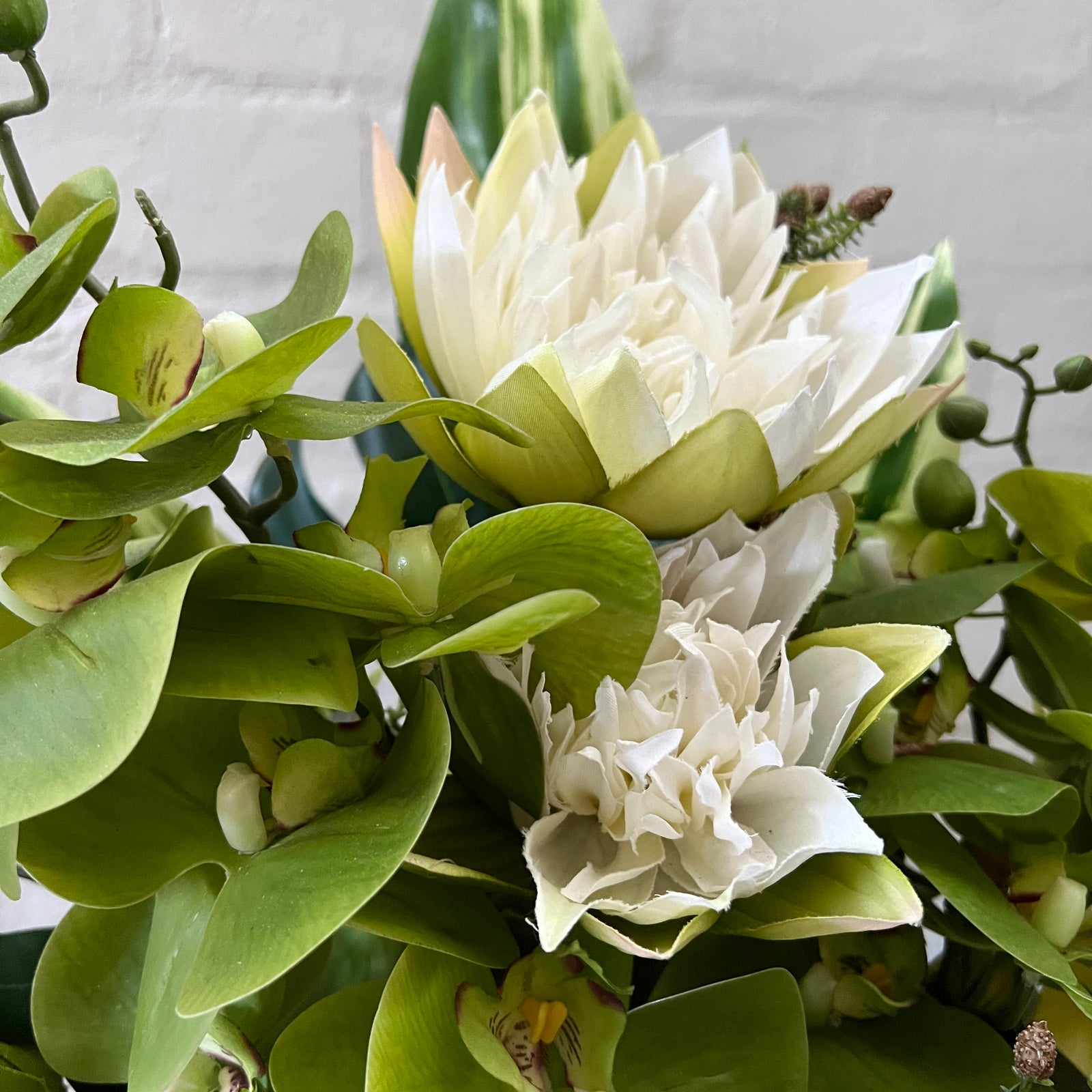 Artificial Floral Arrangement (Ex Rental) Whites Ceramic #3