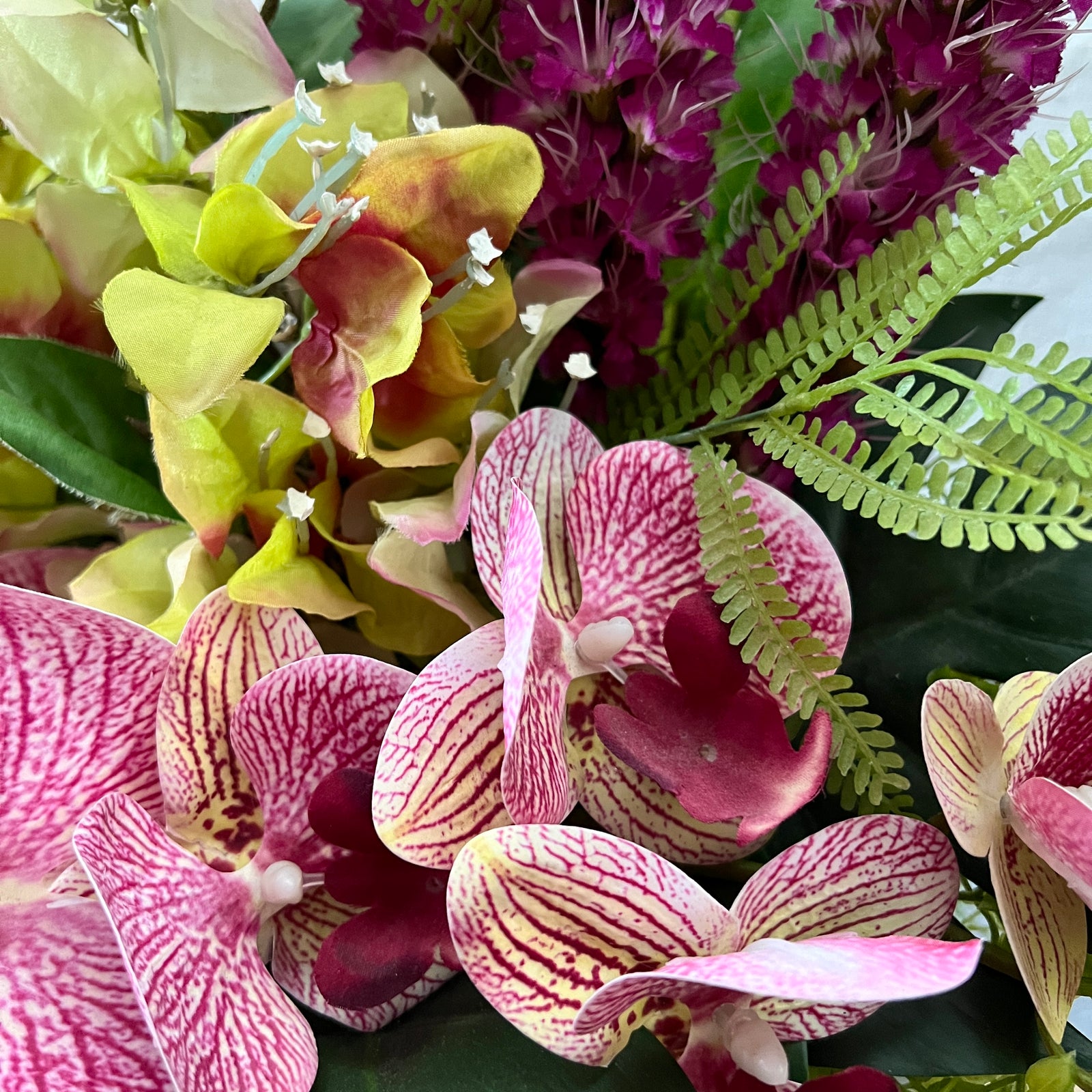 Artificial Floral Arrangement (Ex Rental) Pinks and Purples Ceramic #2