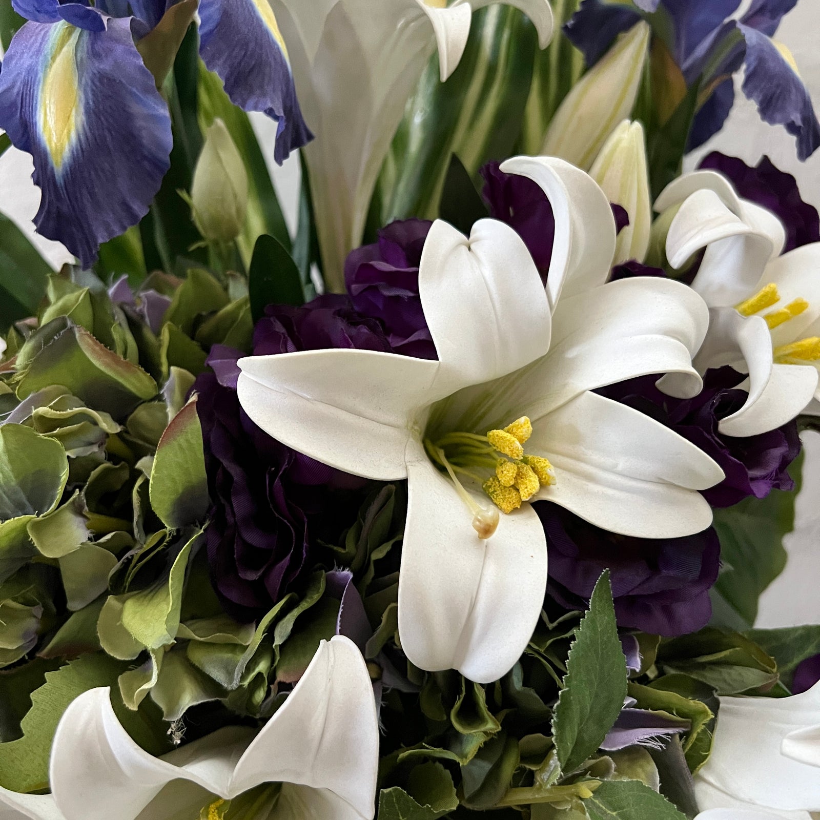 Artificial Floral Arrangement (Ex Rental) Whites and Purples
