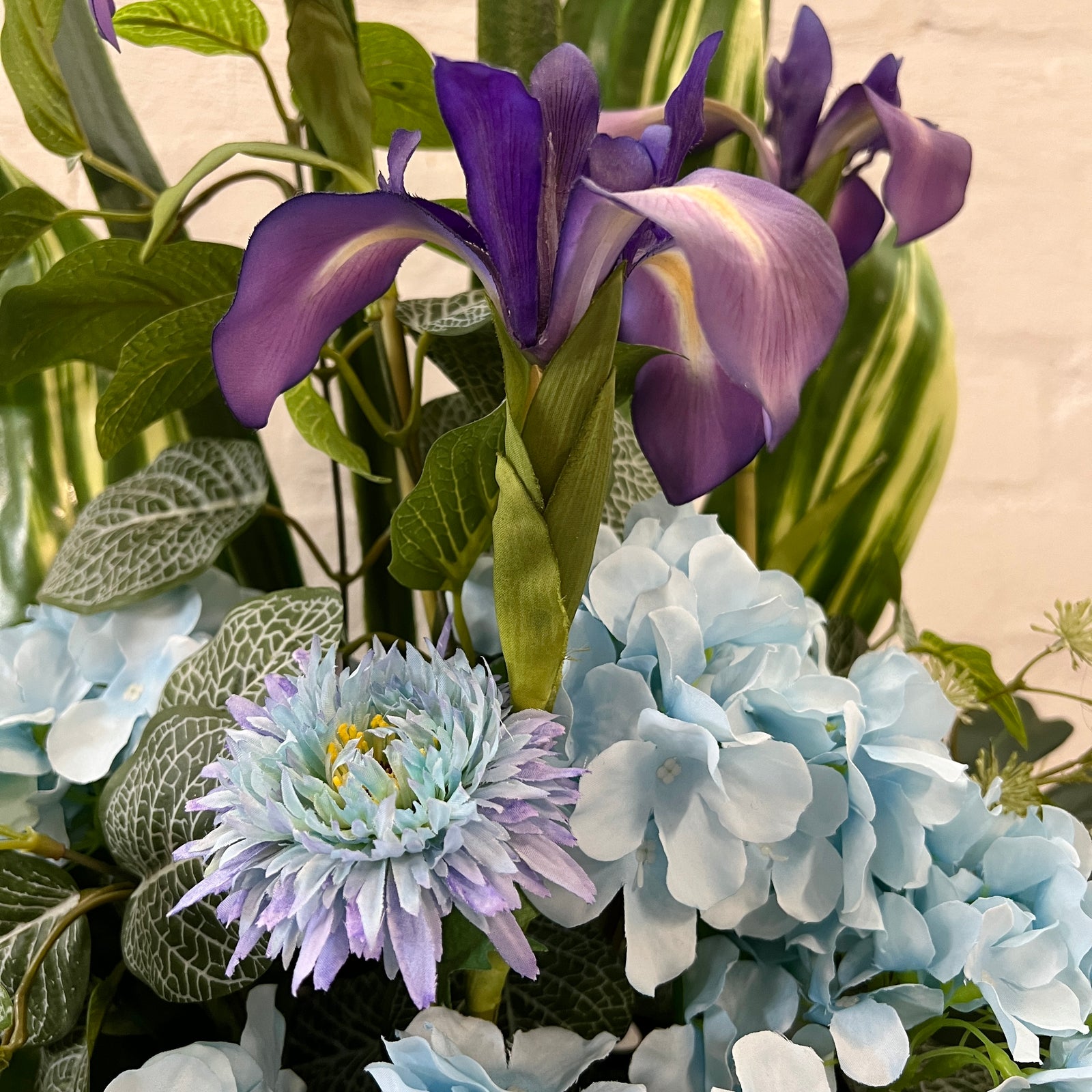 Artificial Floral Arrangement (Ex Rental) Blues Ceramic #2