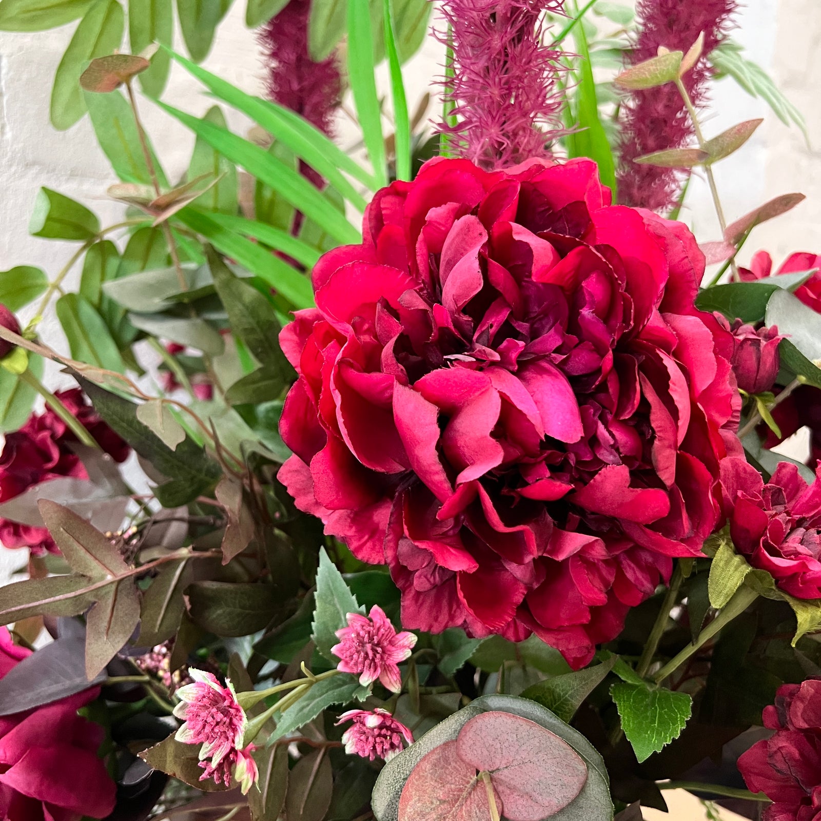 Artificial Floral Arrangement (Ex Rental) Reds Ceramic #2