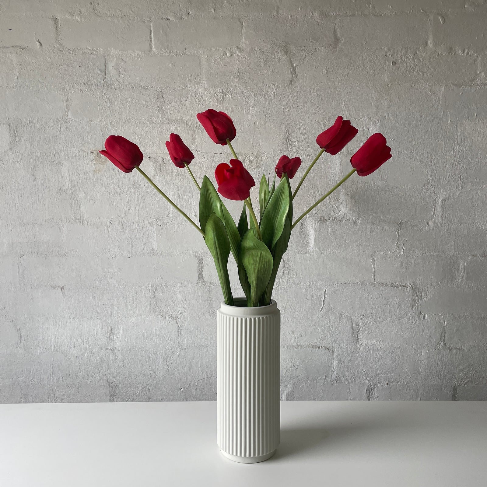 Artificial Red Tulips | 7 Stems