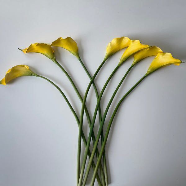 Artificial Yellow Lilies | 7 Stems