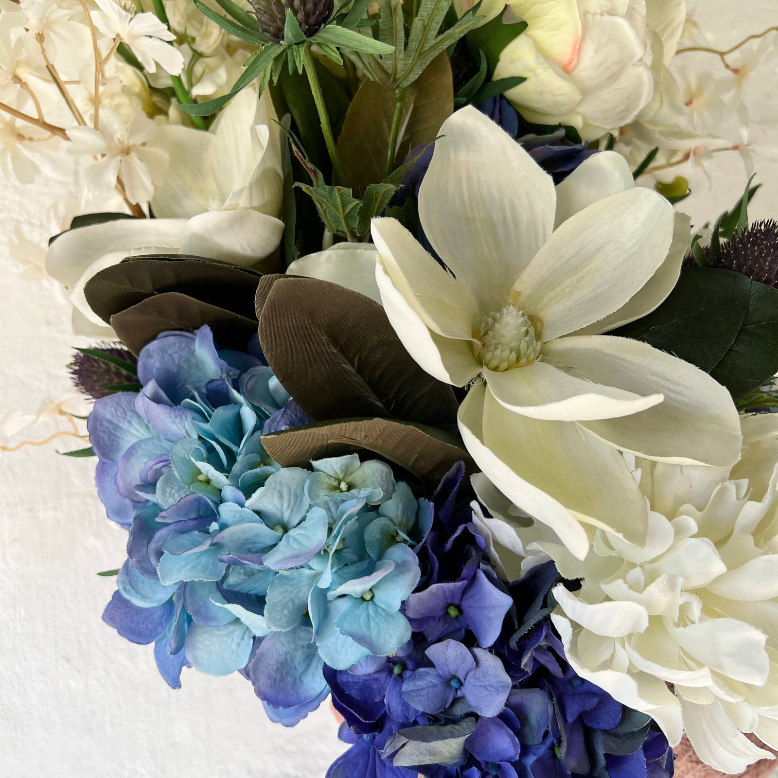 Artificial Floral Arrangement - Blues and Whites Bunch