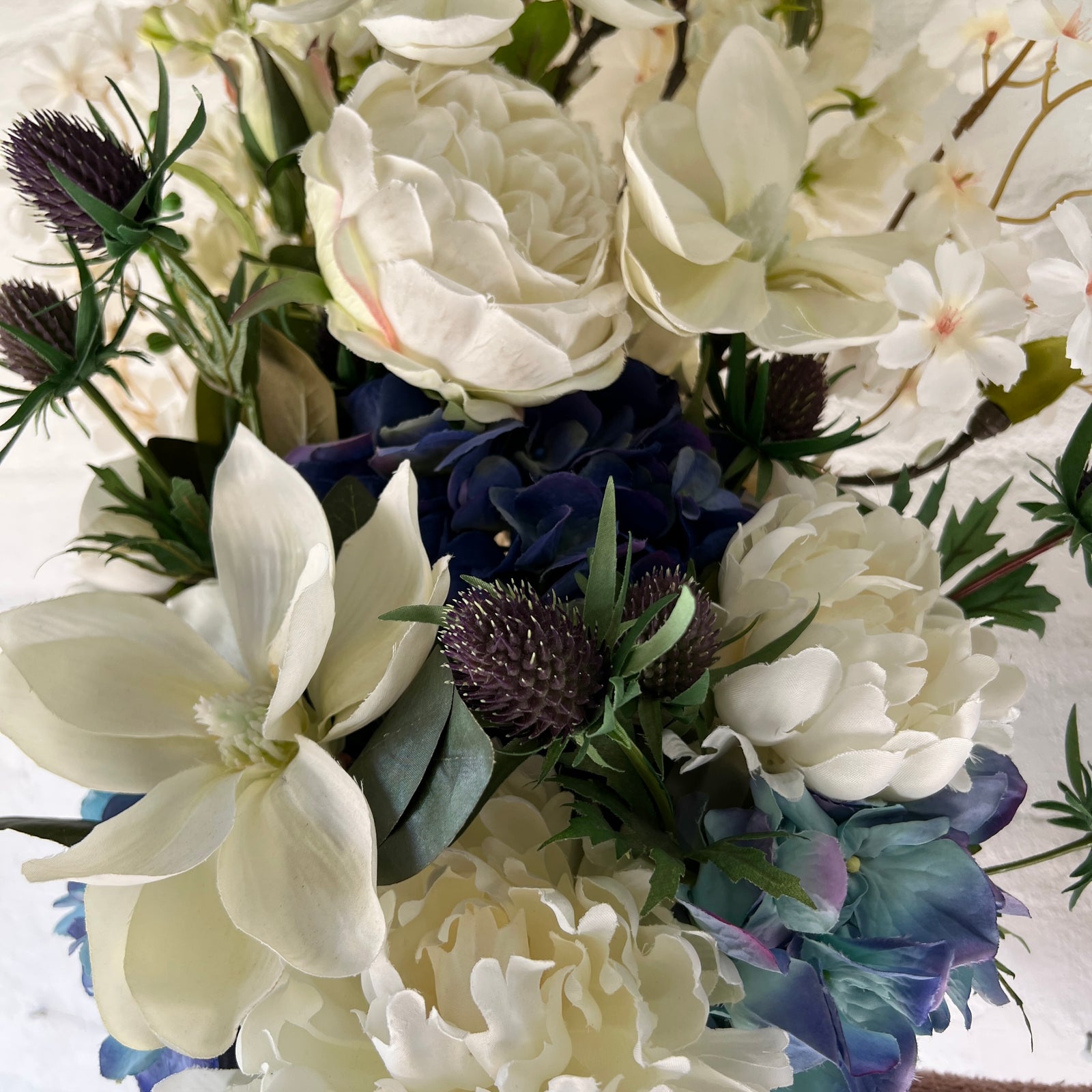 Artificial Floral Arrangement - Blues and Whites Bunch