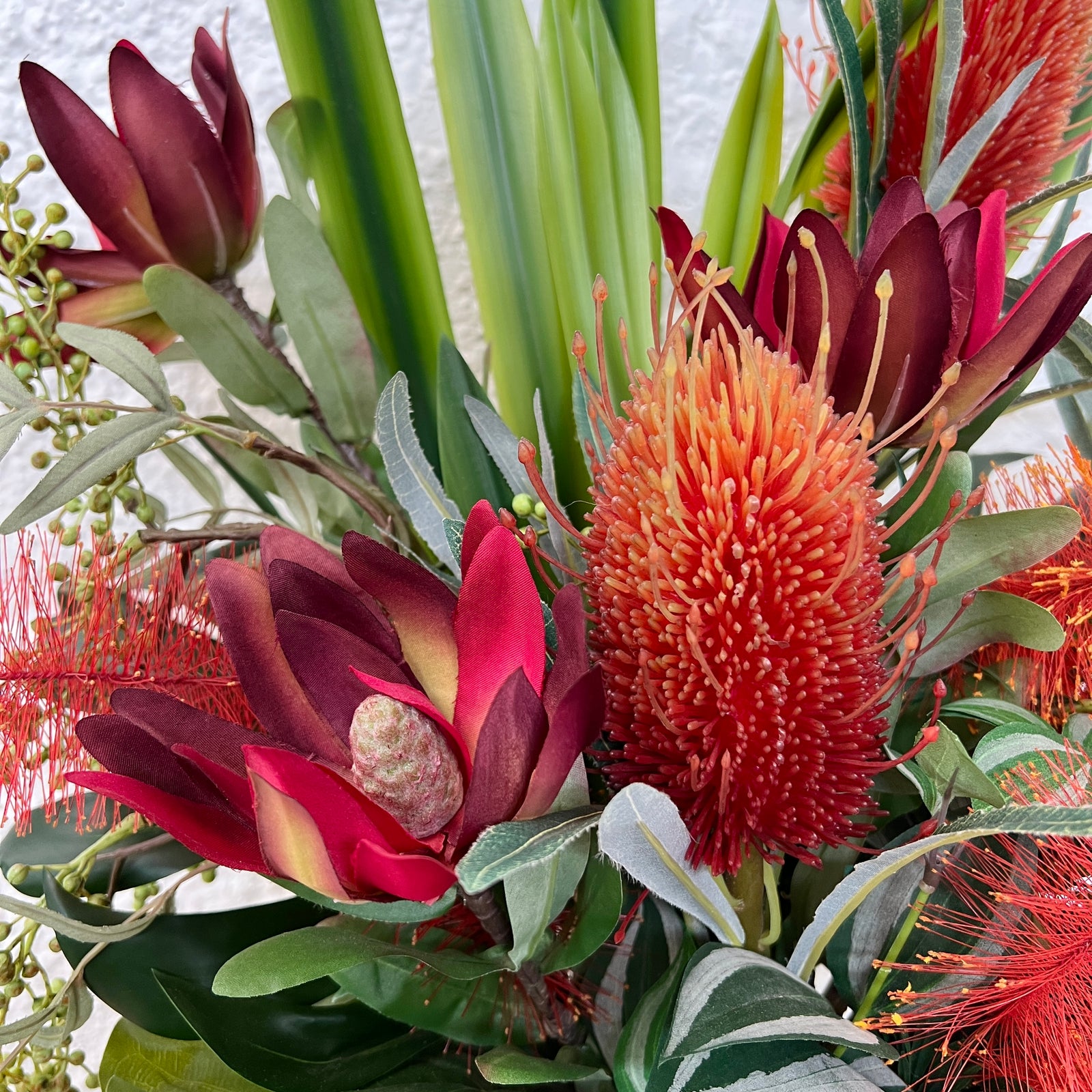 Artificial Floral Arrangement (Ex Rental) Reds Ceramic #4