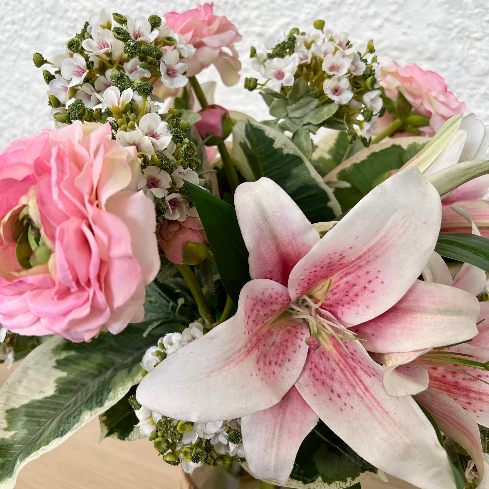 Artificial Floral Arrangement (Ex Rental) Light Pinks #2