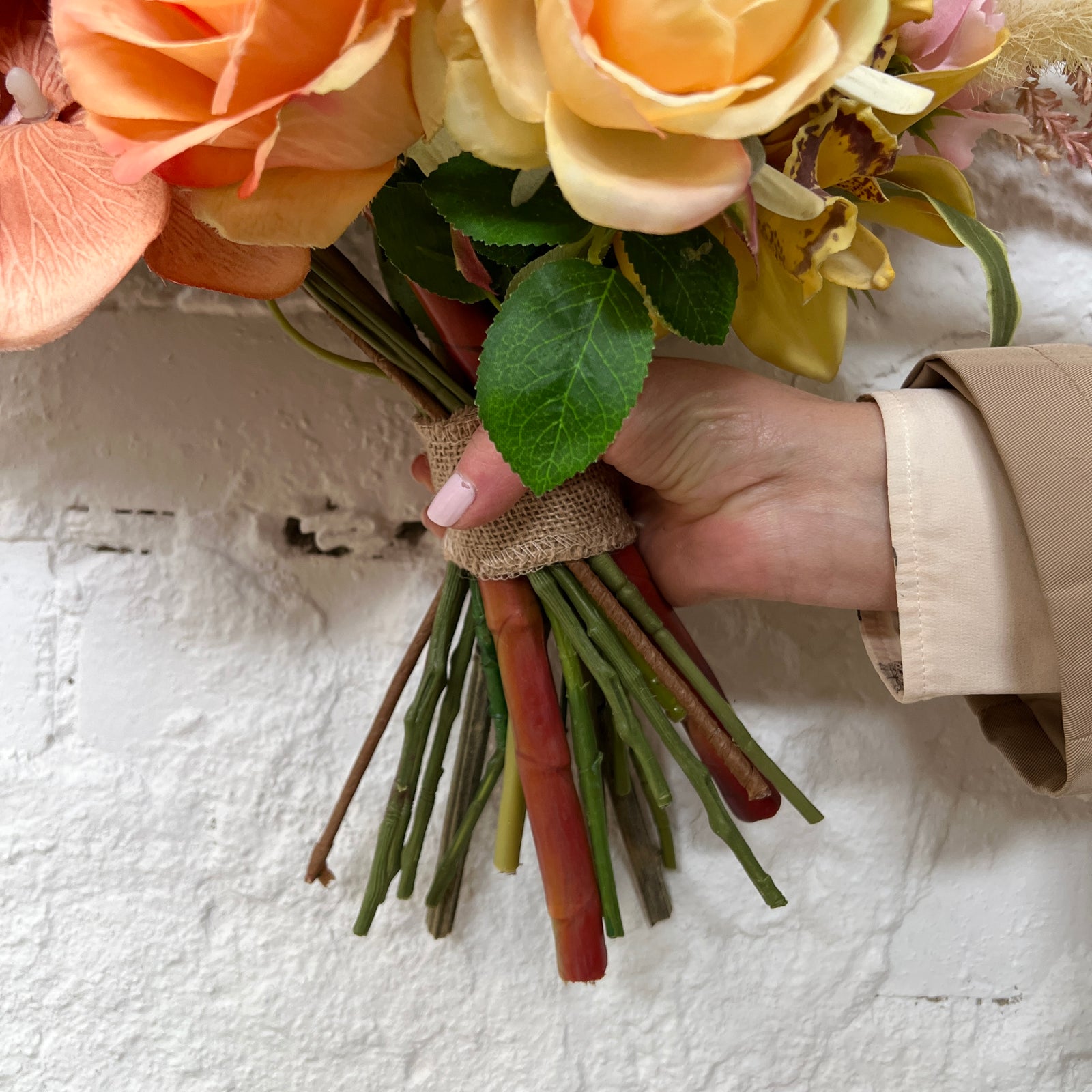 Artificial Floral Arrangement - Yellows and Pinks Bunch