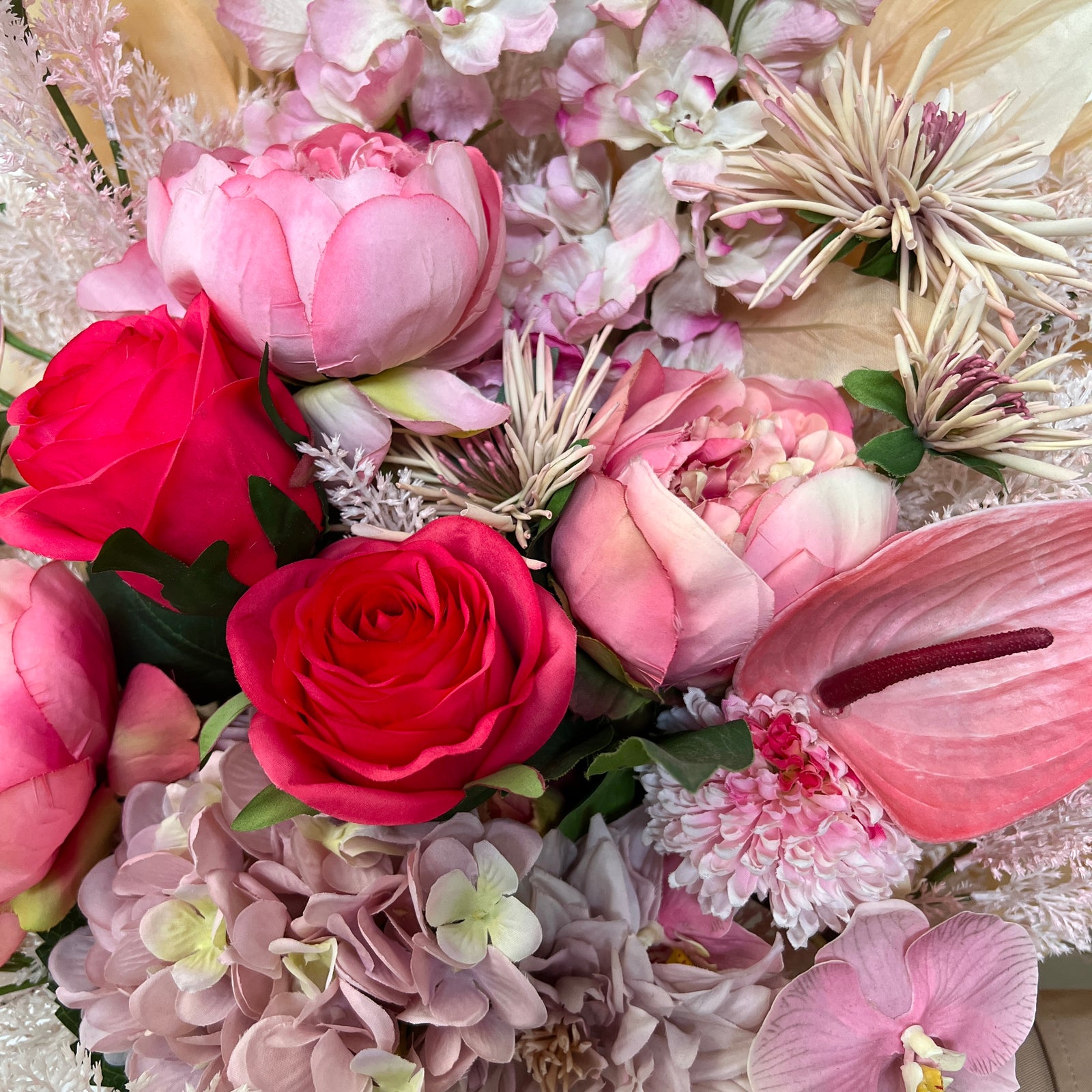 Artificial Floral Arrangement - Light Pinks Bunch