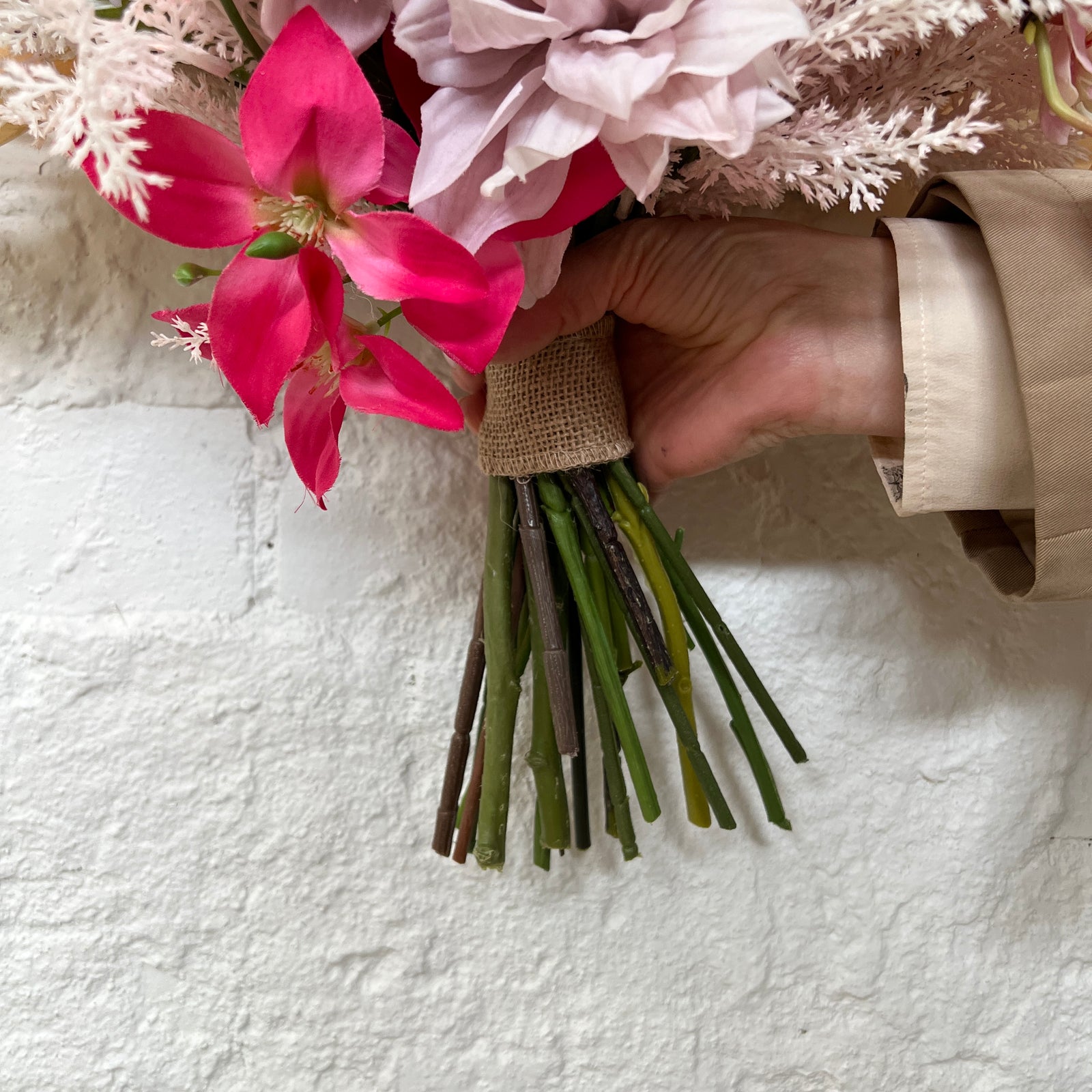 Artificial Floral Arrangement - Light Pinks Bunch