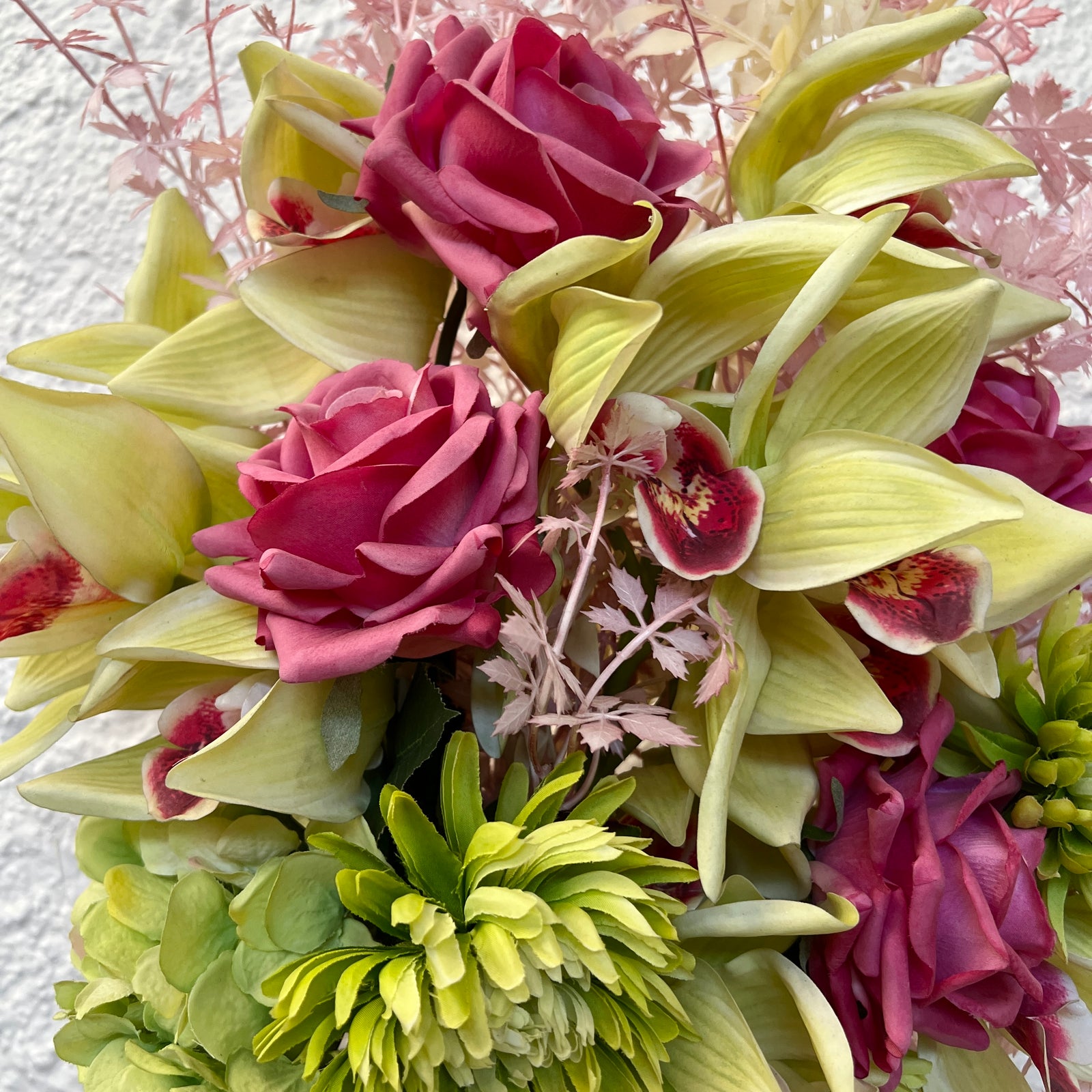 Artificial Floral Arrangement - Pinks and Greens Bunch