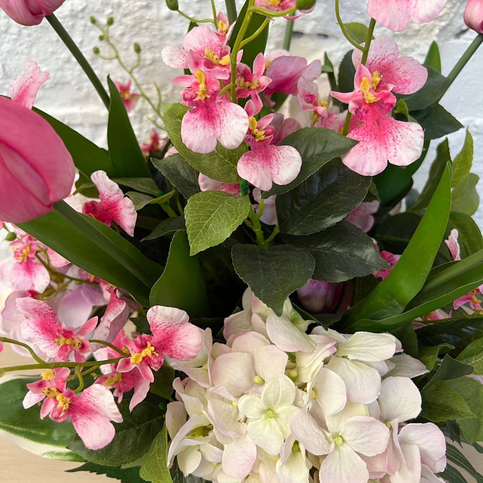 Artificial Floral Arrangement (Ex Rental) Pinks and Whites Ceramic #2