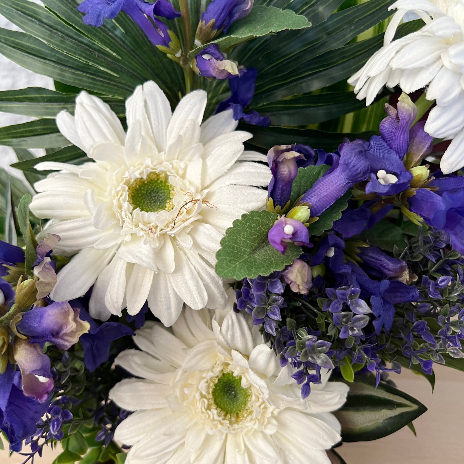 Artificial Floral Arrangement (Ex Rental) Purples and Whites Ceramic #2
