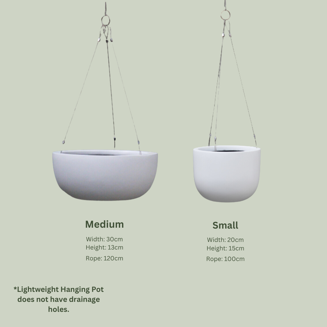 Lightweight Hanging Pot | White