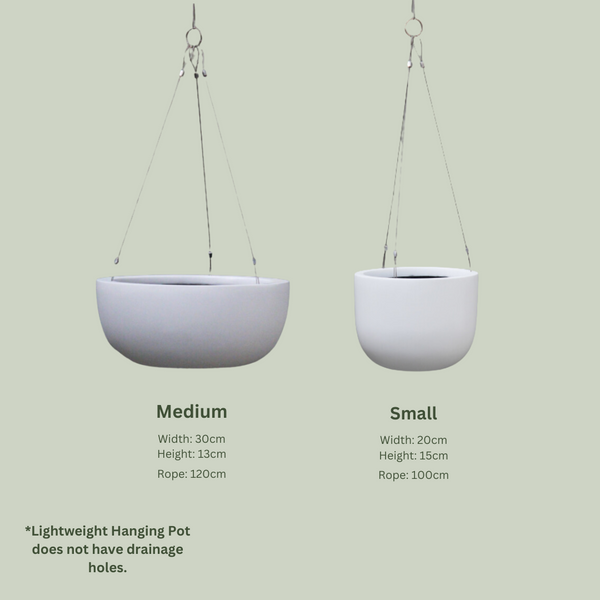 Lightweight Hanging Pot | White