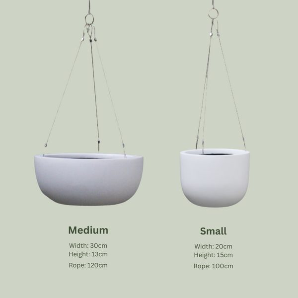 Lightweight Hanging Pot | White