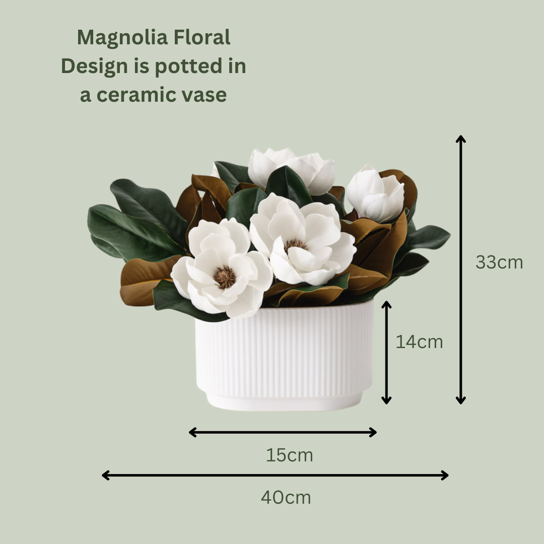 Artificial Magnolias in Ceramic