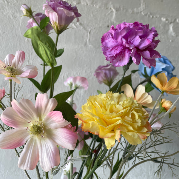 Artificial Pastel Floral Bunch | 9 Stems