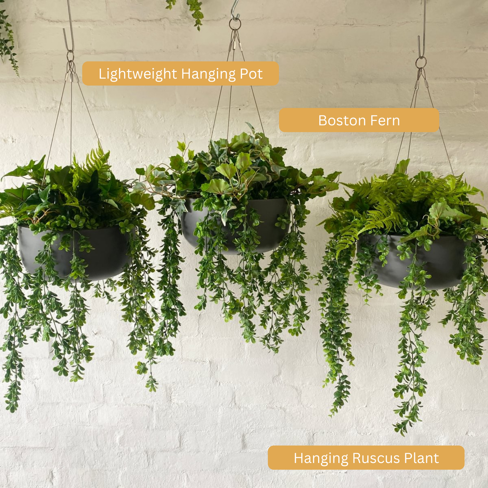 Lightweight Hanging Pot | Black