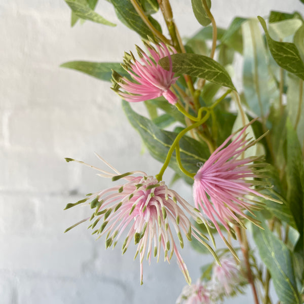 Artificial Pink Bottlebrush Stems | 3 Stems