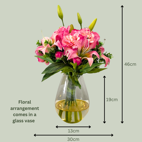 Artificial Floral Arrangement (Ex Rental) - Pinks #4