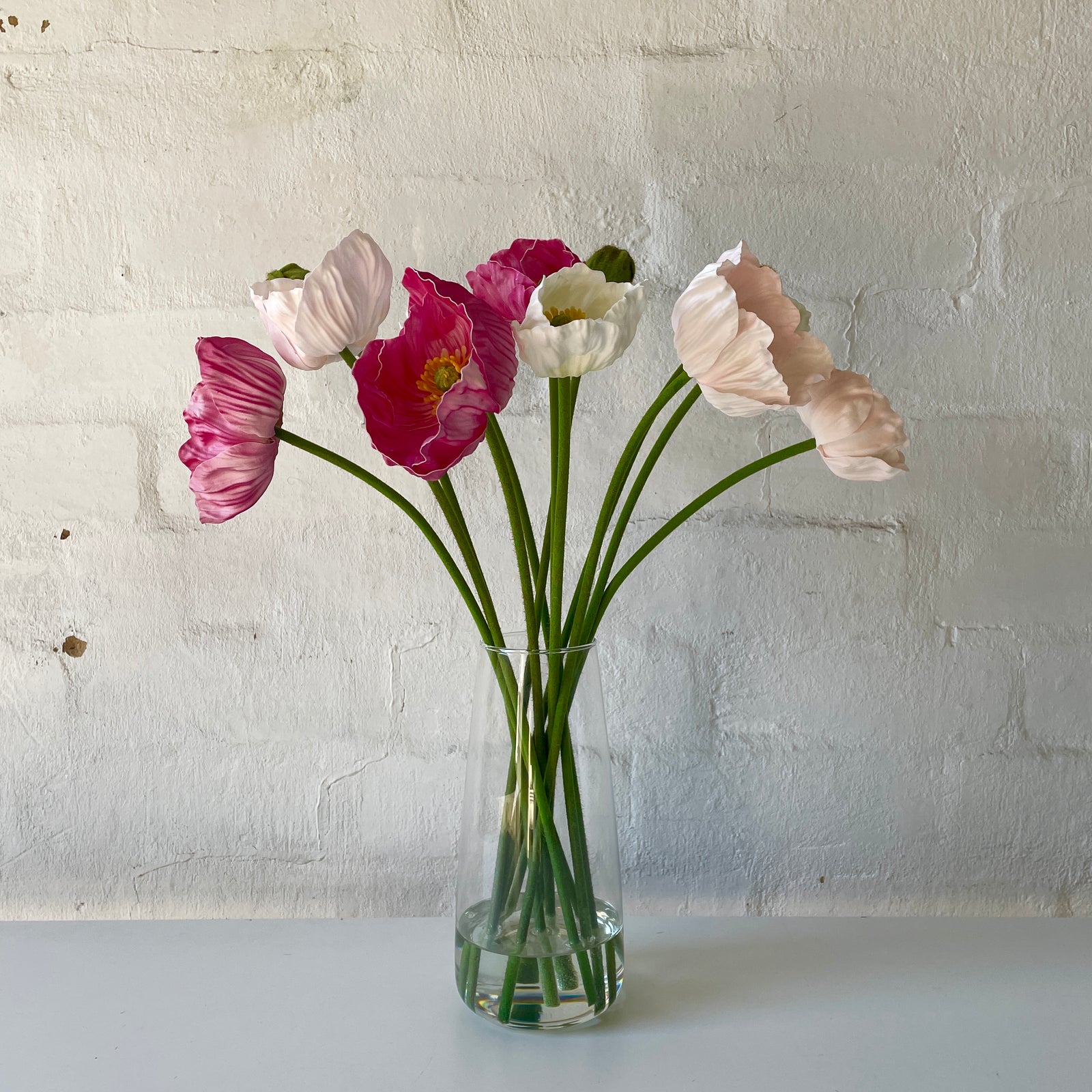 Artificial Poppy Vase | Pink
