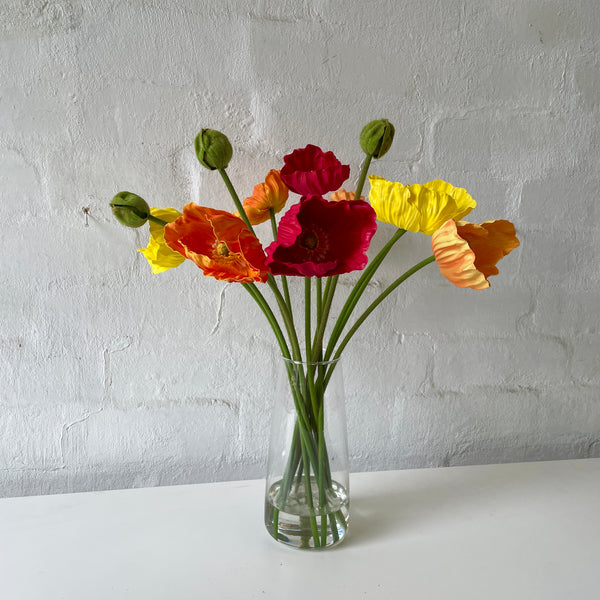 Artificial Poppy Vase | Orange