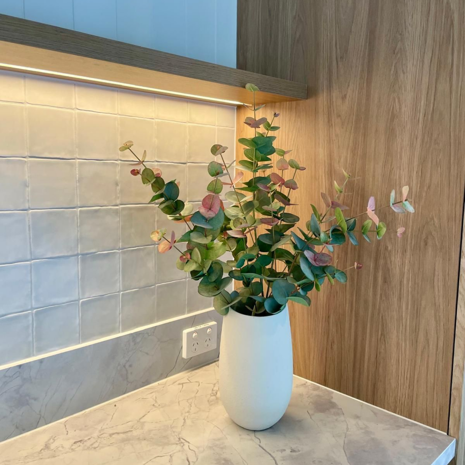 Artificial Red Gum Leaves | 2 Stems