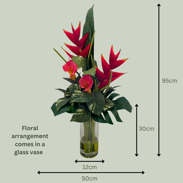 Artificial Floral Arrangement (Ex Rental) - Reds #2